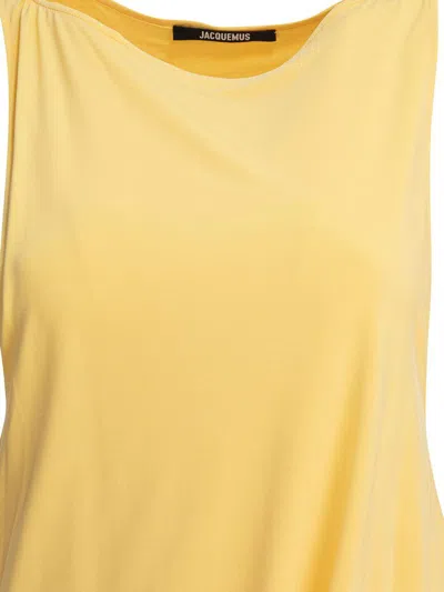 Jacquemus Peplo Sleeveless Draped High-low Dress