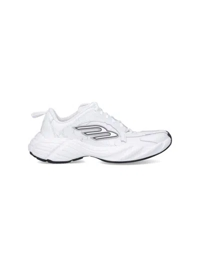 Balenciaga White Sneakers With Black Accents In White