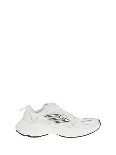 Balenciaga White Sneakers With Black Accents In White
