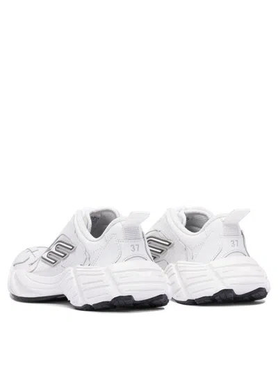 Balenciaga White Sneakers With Black Accents In White