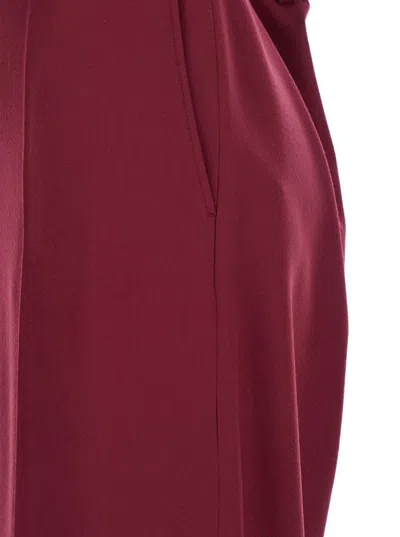 Stella Mccartney Flannel Loose Trouser In Burgundy