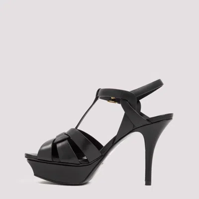 Saint Laurent Tribute Platform Sandals In Smooth Leather Shoes