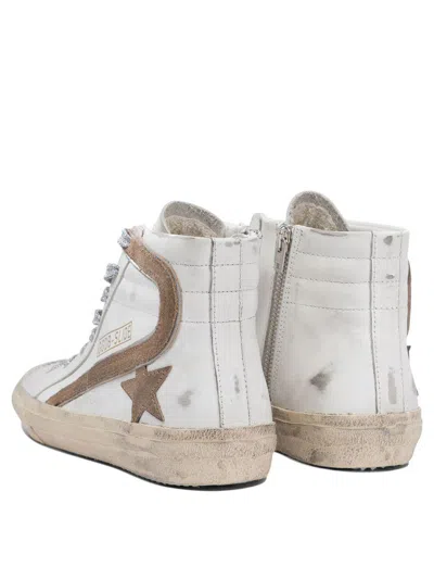 Golden Goose Slide Sneakers In White
