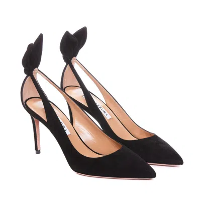 Aquazzura Bow Tie 105mm Leather Pumps