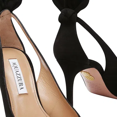 Aquazzura Bow Tie 105mm Leather Pumps