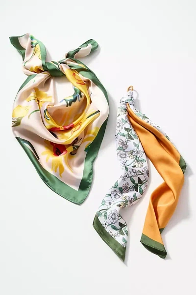 By Anthropologie Summer Fruits Printed Hair Scarves, Set Of 2
