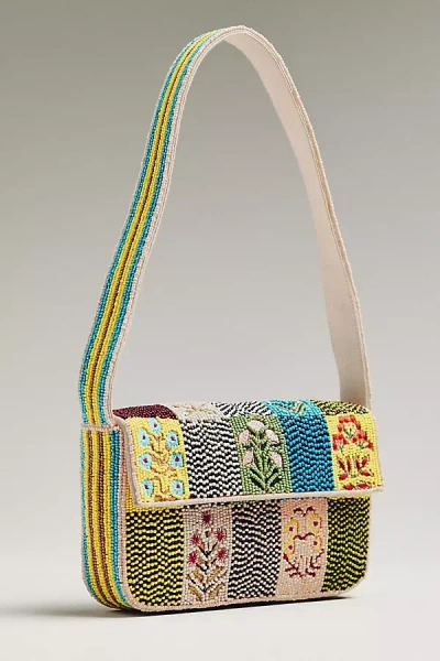 By Anthropologie The Fiona Beaded Bag: Floral Edition