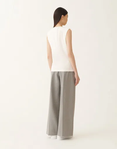 Fabiana Filippi Embellished Sleeveless Top In White