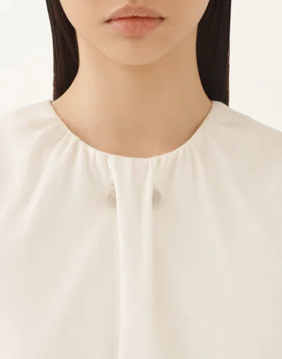 Fabiana Filippi Embellished Sleeveless Top In White