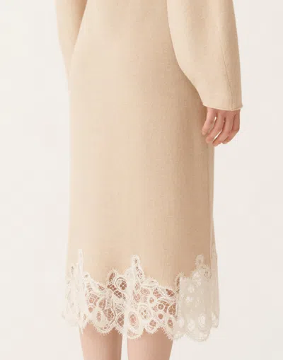 Fabiana Filippi Knit Dress With Lace Hemline