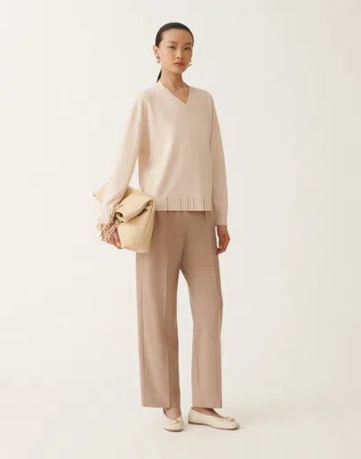 Fabiana Filippi Gubbio Cool Wool Trousers In Brown