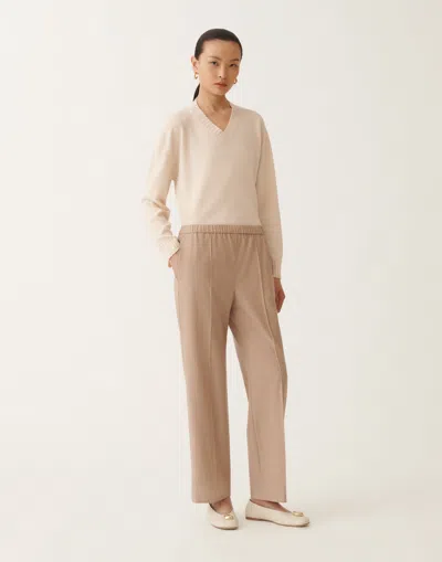 Fabiana Filippi Gubbio Cool Wool Trousers In Brown