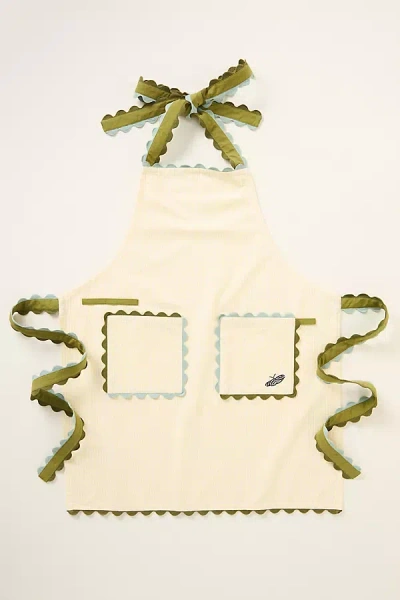 Anthropologie Indira Embroidered Apron In Neutral