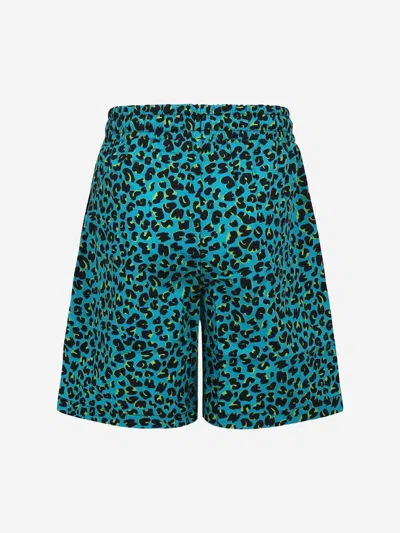 Msgm Spotted Printed Shorts In Green
