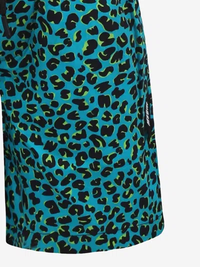 Msgm Spotted Printed Shorts In Green
