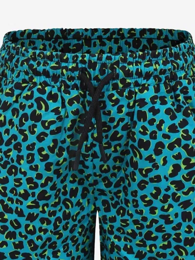 Msgm Spotted Printed Shorts In Green