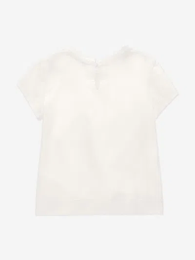 Monnalisa Baby Girls Bow Print T-shirt In White