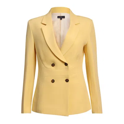 Point Of View Label Sage Double Breasted Jacket For Women - Yellow