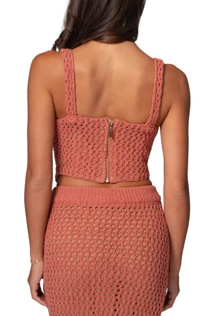 Jluxlabel Beachside Crochet Tank In Pink