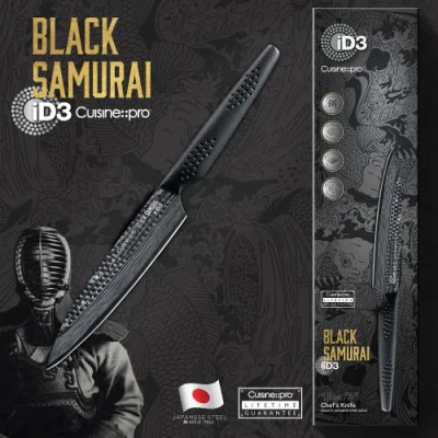 Cuisine::pro Id3 Black Samurai 5" Chefs Knife In Black