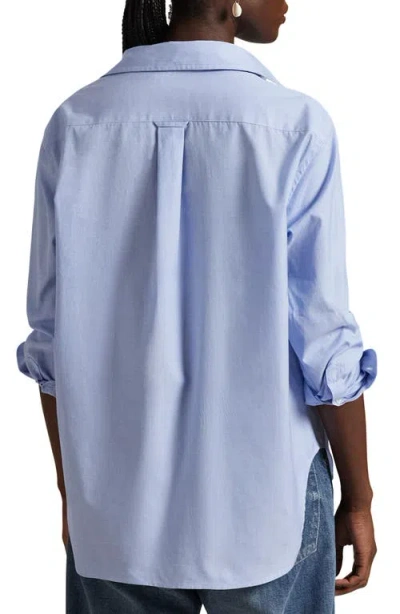 Polo Ralph Lauren Oversize Fit End-on-end Shirt In Blue