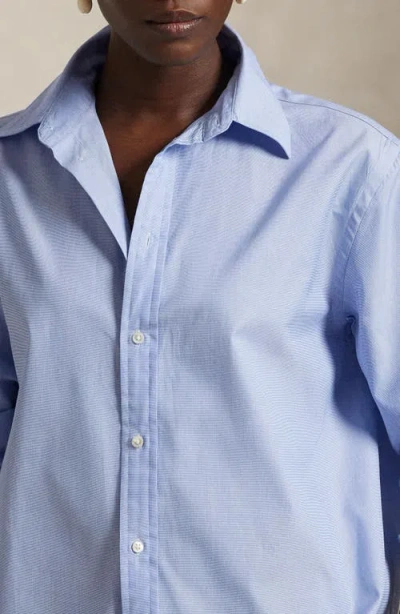 Polo Ralph Lauren Oversize Fit End-on-end Shirt In Blue