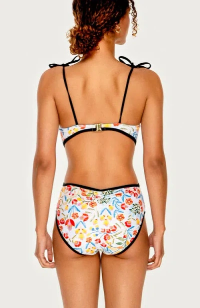 Jessie Zhao New York White Bloom One-piece Swimsuit In Multi