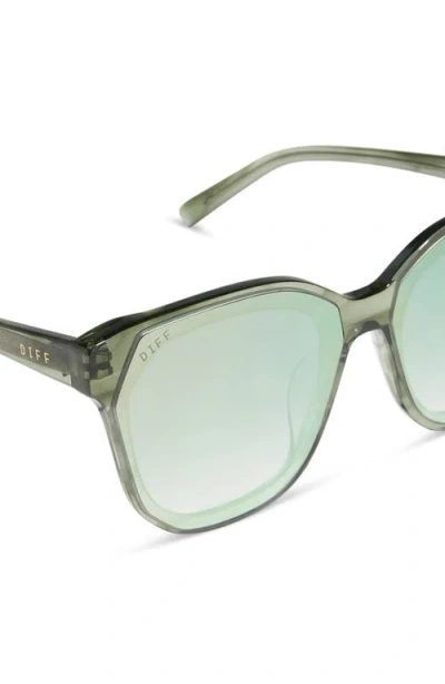 Diff Gia 62mm Oversize Square Sunglasses In Gray