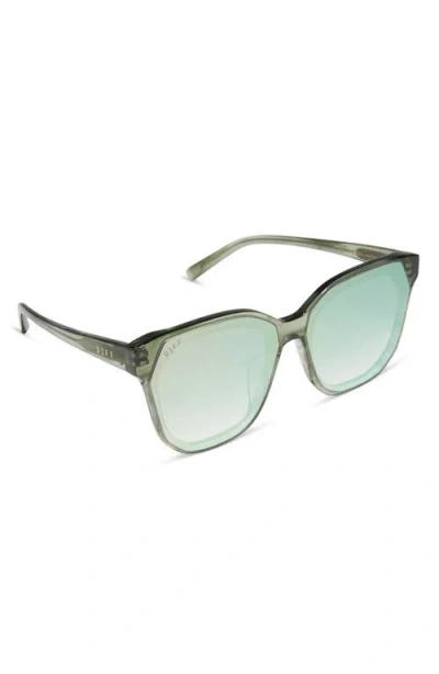 Diff Gia 62mm Oversize Square Sunglasses In Gray