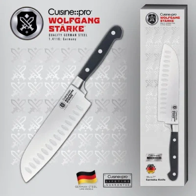 Cuisine::pro Wolfgang Starke 7" Santoku Knife In Black