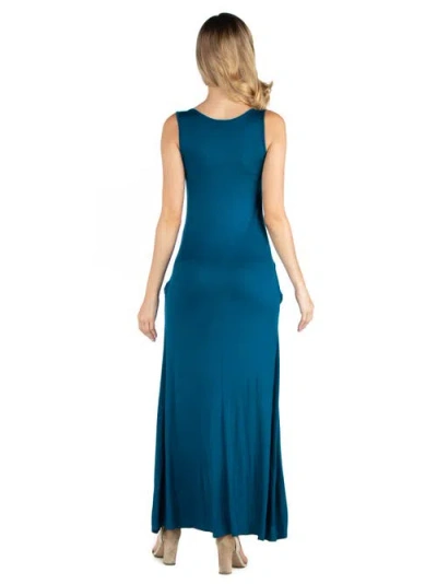 24seven Comfort Apparel Womens Full-length Sleeveless Maxi Dress