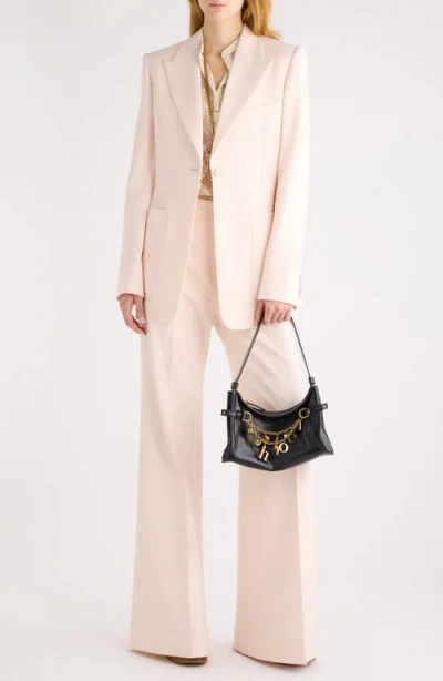 Chloé One-button Virgin Wool Gabardine Blazer In Neutral