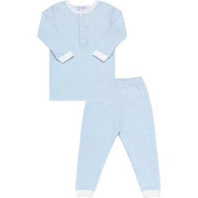 Nellapima Blue Gingham Baby Pajamas In Blue