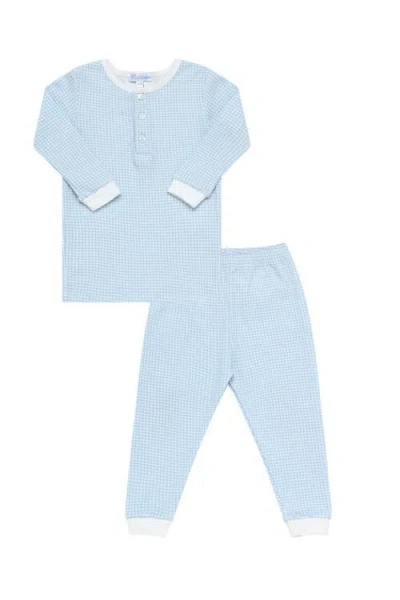 Nellapima Blue Gingham Baby Pajamas In Blue