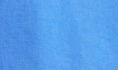 Karen Kane Bracelet Sleeve Embroidered Asymmetric Top In Cornflower Blue In Blue