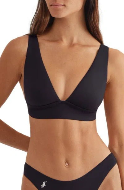 Polo Ralph Lauren V-neck Bikini Top In Black