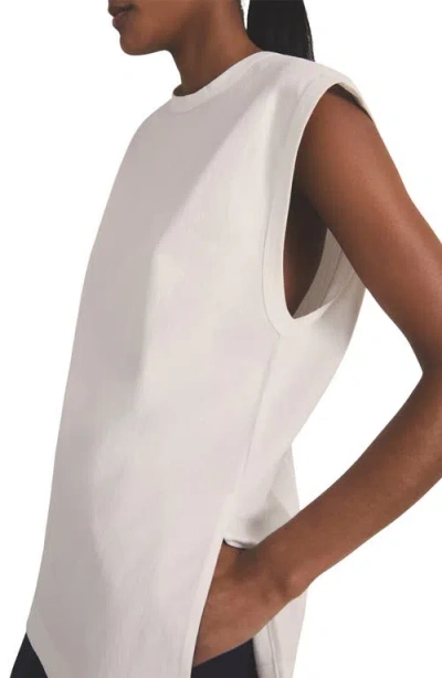 Reiss Dylan Cotton Blend Muscle Tank In White
