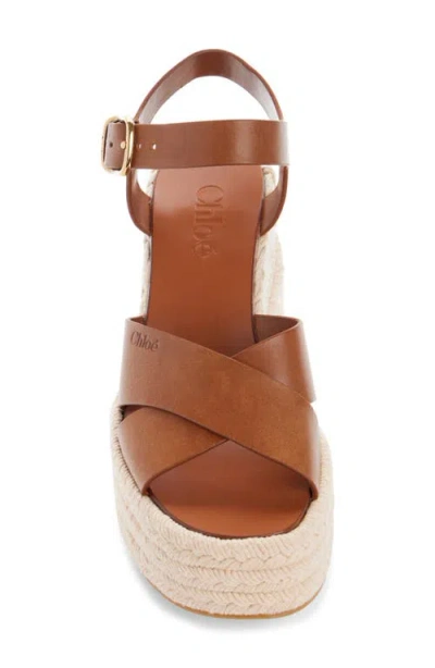 Chloé Open Toe Platform Sole Strappy Espadrilles