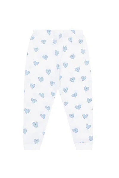 Nellapima Blue Heart Print Pajama In White