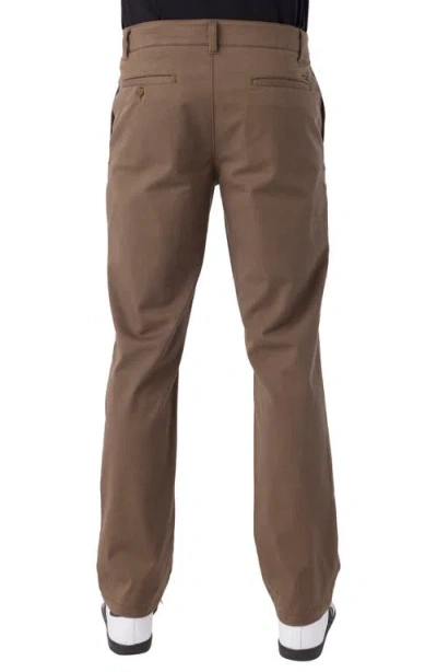 O'neill Transporter Flat Front Stretch Cotton Chinos In Brown