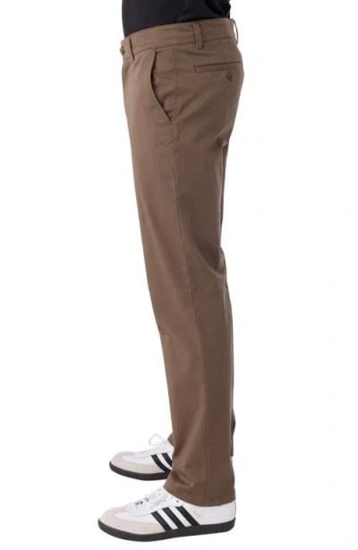 O'neill Transporter Flat Front Stretch Cotton Chinos In Brown