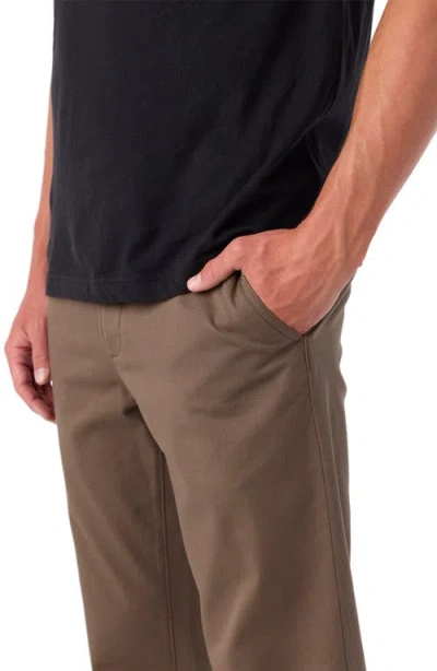 O'neill Transporter Flat Front Stretch Cotton Chinos In Brown