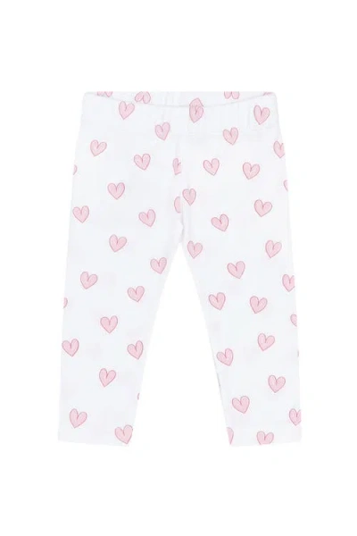 Nellapima Pink Heart Tee-leggings Set In White
