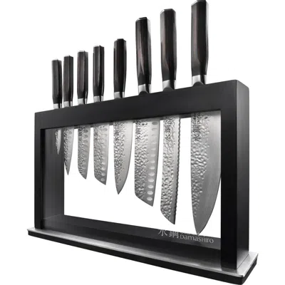 Cuisine::pro Damashiro 9pc Emperor Hisa Knife Block In Black