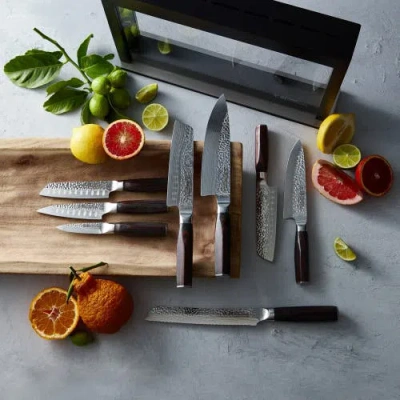 Cuisine::pro Damashiro 9pc Emperor Hisa Knife Block In Black