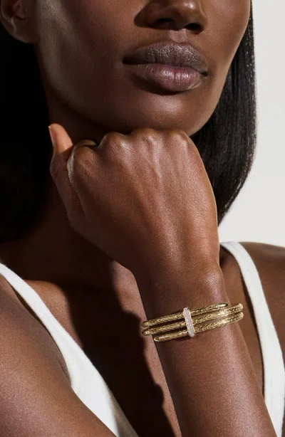 John Hardy Spear Triple Flex Cuff Bracelet In Gold