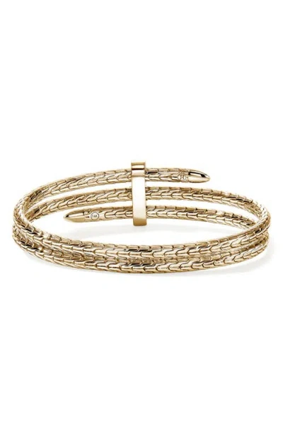 John Hardy Spear Triple Flex Cuff Bracelet In Gold