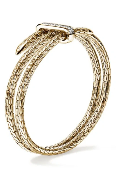 John Hardy Spear Triple Flex Cuff Bracelet In Gold