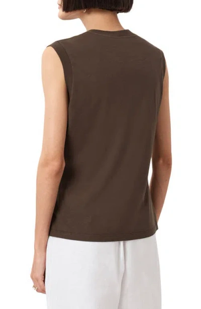 Allsaints Imogen Cotton Tank In Brown