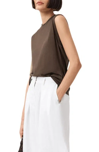 Allsaints Imogen Cotton Tank In Brown